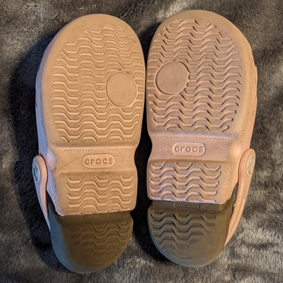 Crocs Pink Classic Clog Shoe Unisex Size C10 Waterproof Casual Slip-on - Picture 3 of 8